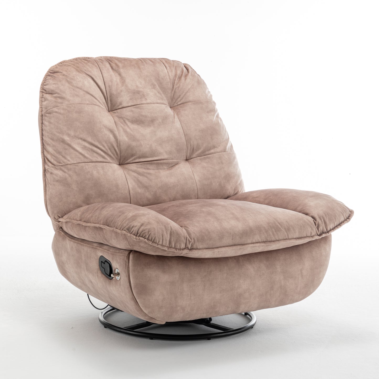 Tate Swivel Gliding Rocking Chair - Light Brown