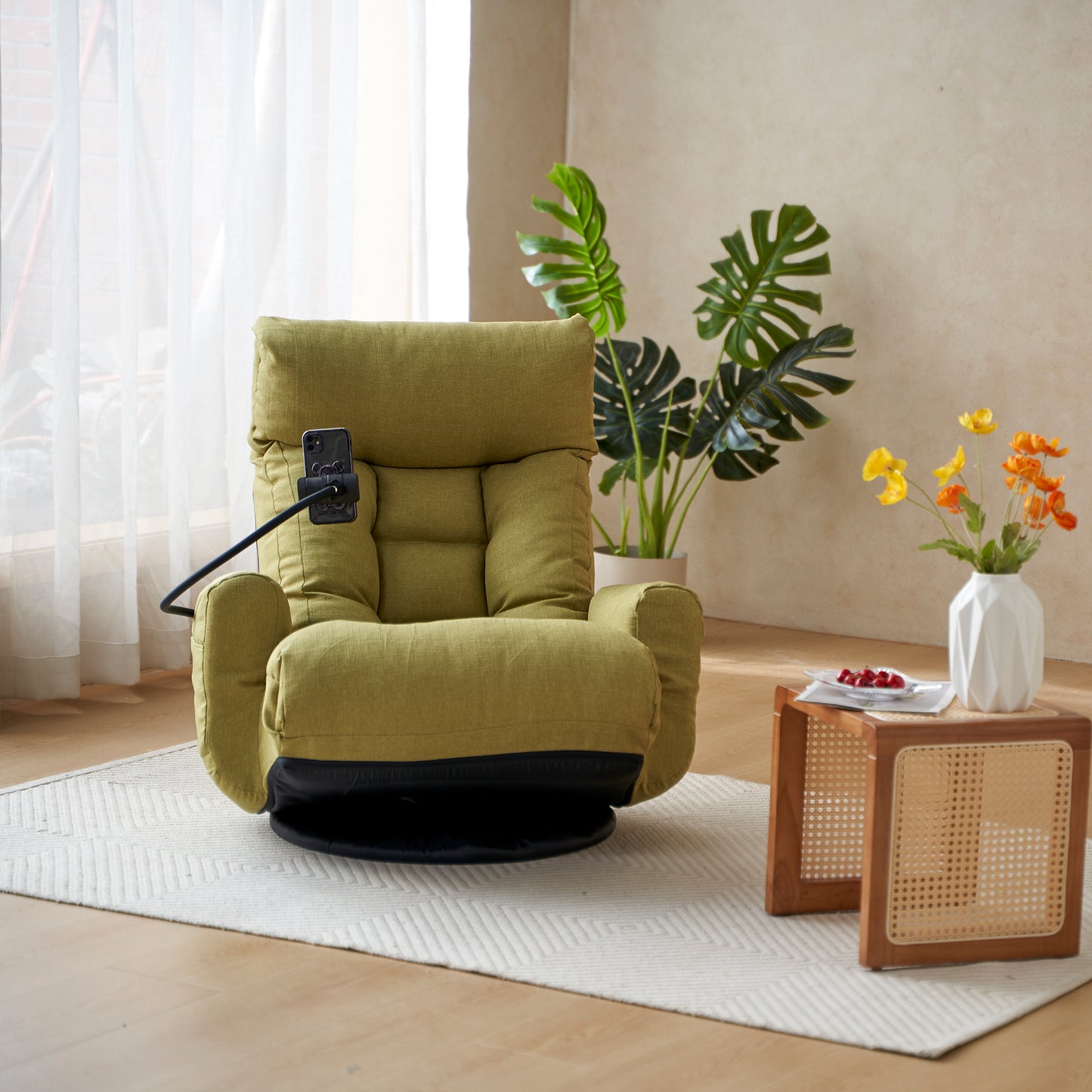 Lawson Adjustable Head and Waist Rotatable Sofa Chair - Green