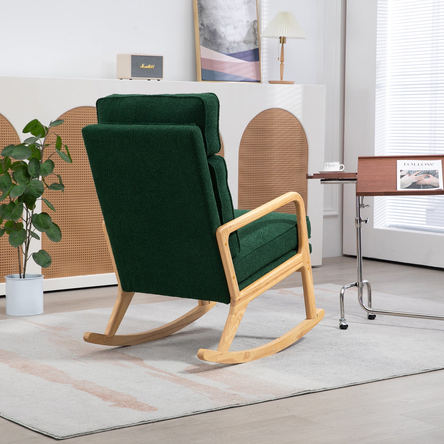 Barton Modern Rocking Chair - Green