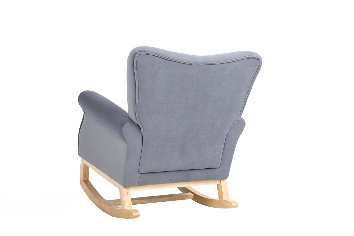 Jarvis Velvet Rocking Chair - Gray