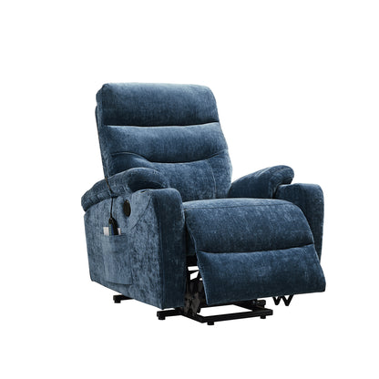 Trek Electric Power Lift Recliner Chair with Massage and Heat - Blue