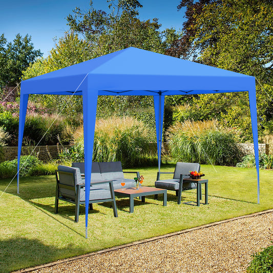 Oneal 10 x 10 ft Pop Up Gazebo Canopy Tent with Sand Bag - Blue