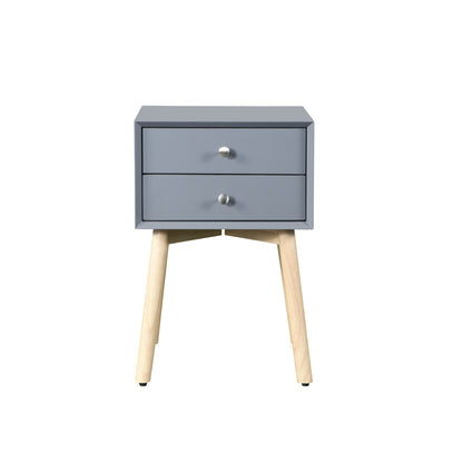 Tim Nightstand 2-Drawers - Gray