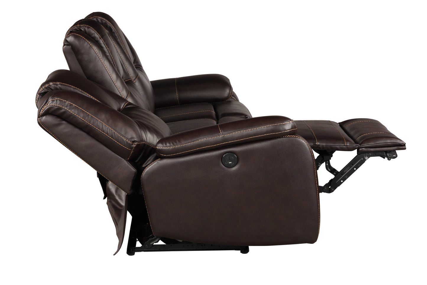 Darcey Power Reclining Loveseat - Brown