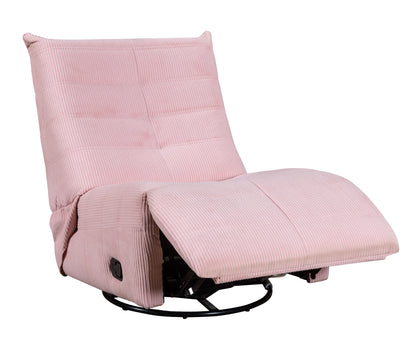 Georgena Corduroy Swivel Glider Recliner - Pink