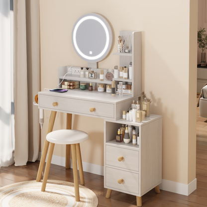 Round II Makeup Vanity Desk Set