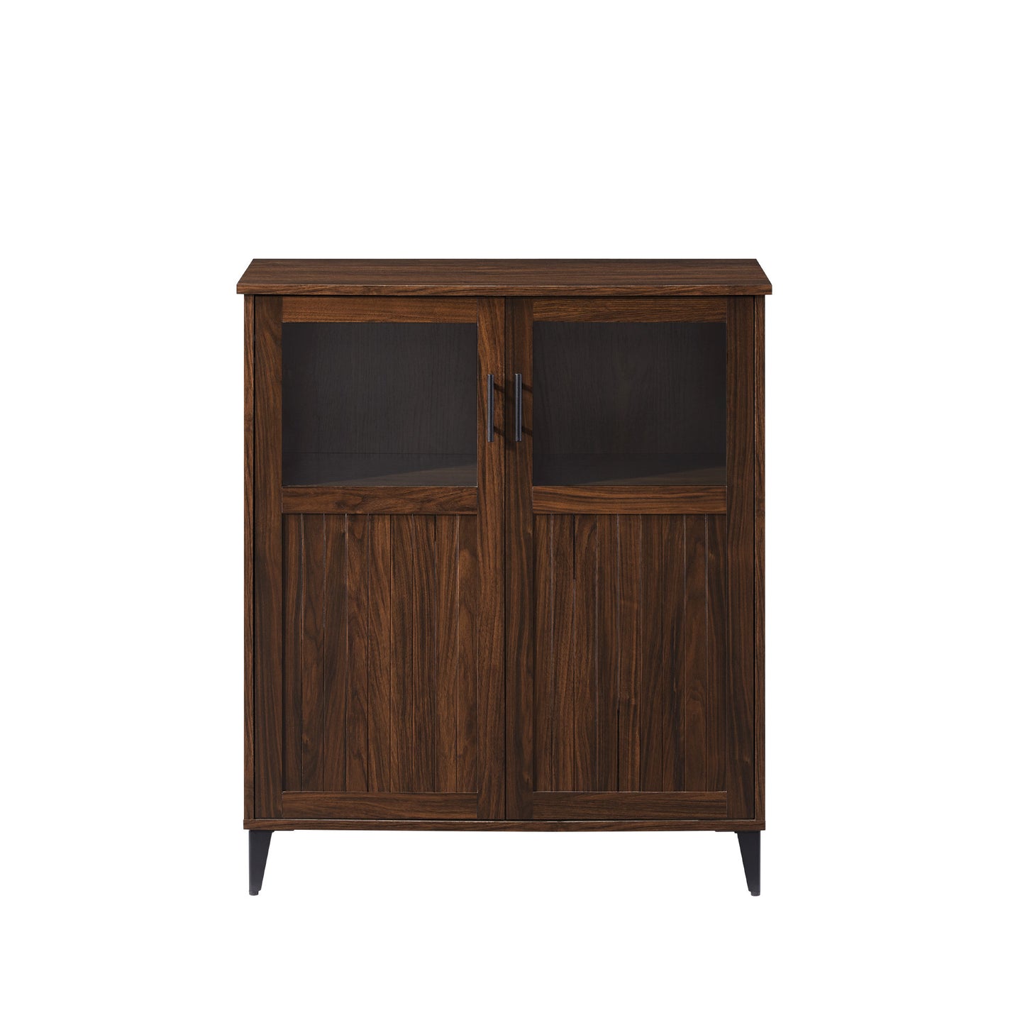 Eden Grooved-Door Accent Cabinet – Dark Brown