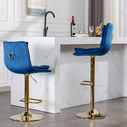 Valor Swivel Bar Stools - Blue Set of 2