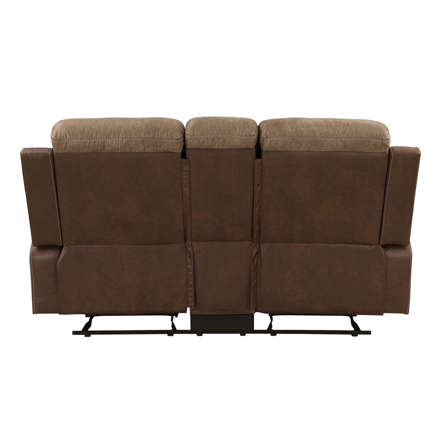 Gordon Dual Glider Reclining Loveseat with Center Console Plush Arms