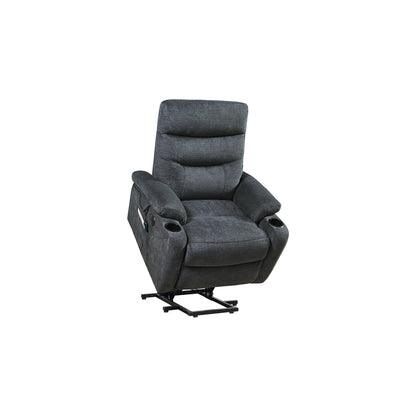 Trek Electric Power Lift Recliner Chair  with Massage and Heat - Dark Gray