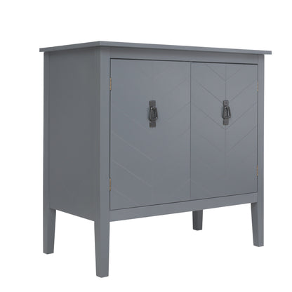 Aaron 2 Door Wooden Cabinets - Gray