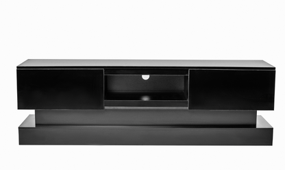 Scape 55 inches Glossy TV Stand with LED Lights- BLACK