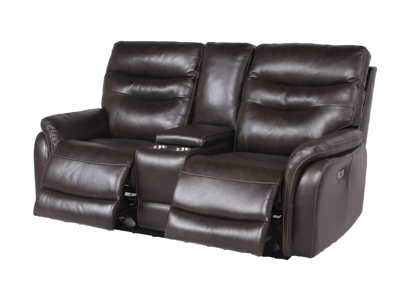 Graham Recliner Console Loveseat - Coffee