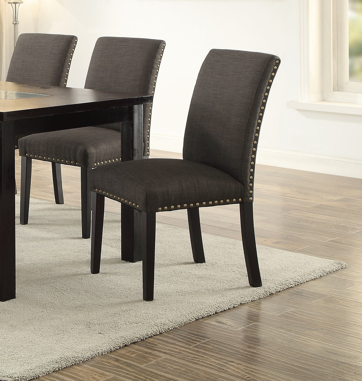 Tess 7pc Dining Set 6x Side Chairs - Gun Ash