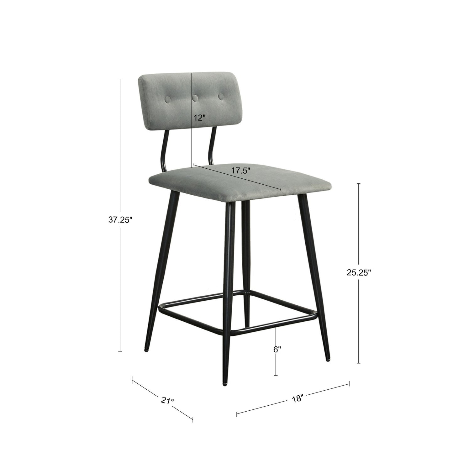 Henrick Counter Stool - Gray