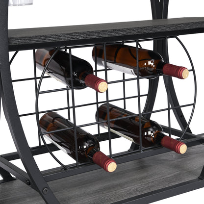 Sync Industrial Bar Cart  - Black & Gray