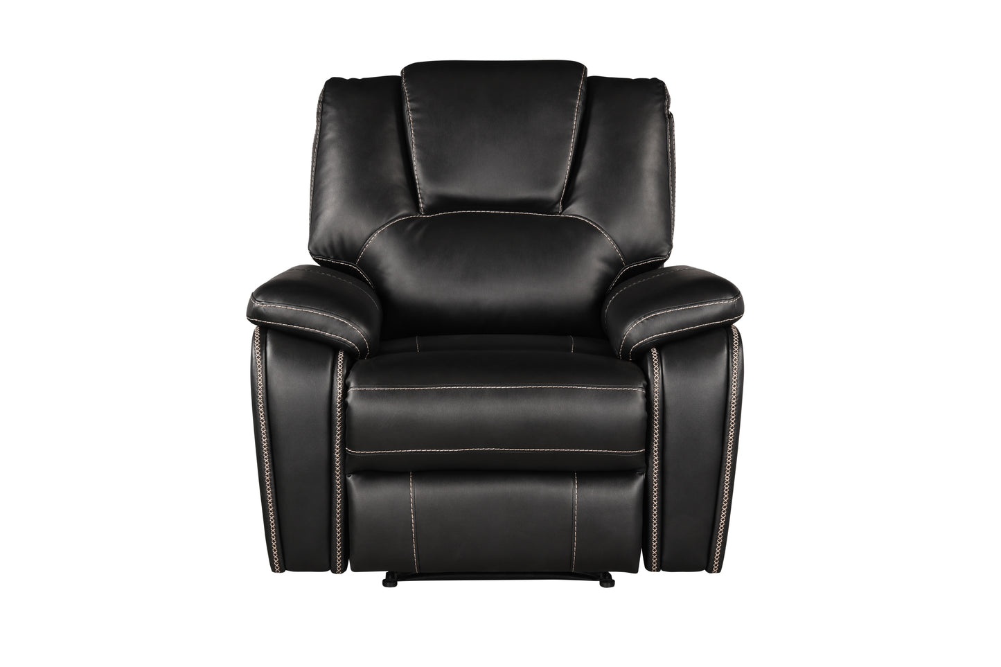 Amira Power Faux Leathe Reclining Chair - Black