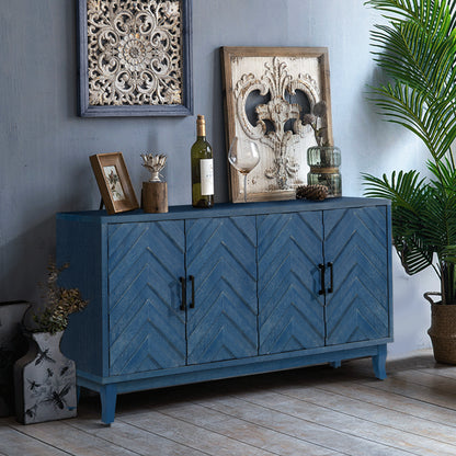 Wave Sideboard Cabinet - Navy Blue