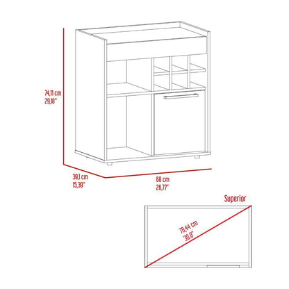 Fraser Bar Cabinet With Racks - Dark Walnut