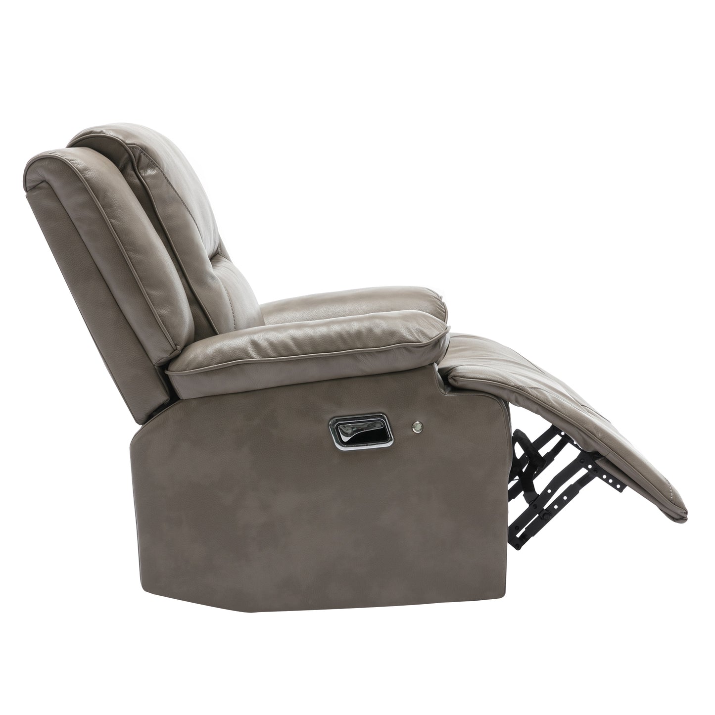 Meyer 360° Swivel and Rocking Manual Recliner Chair with a LED - Gray