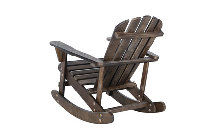 Garvin Adirondack Rocking Chair Solid Wood - Dark Brown