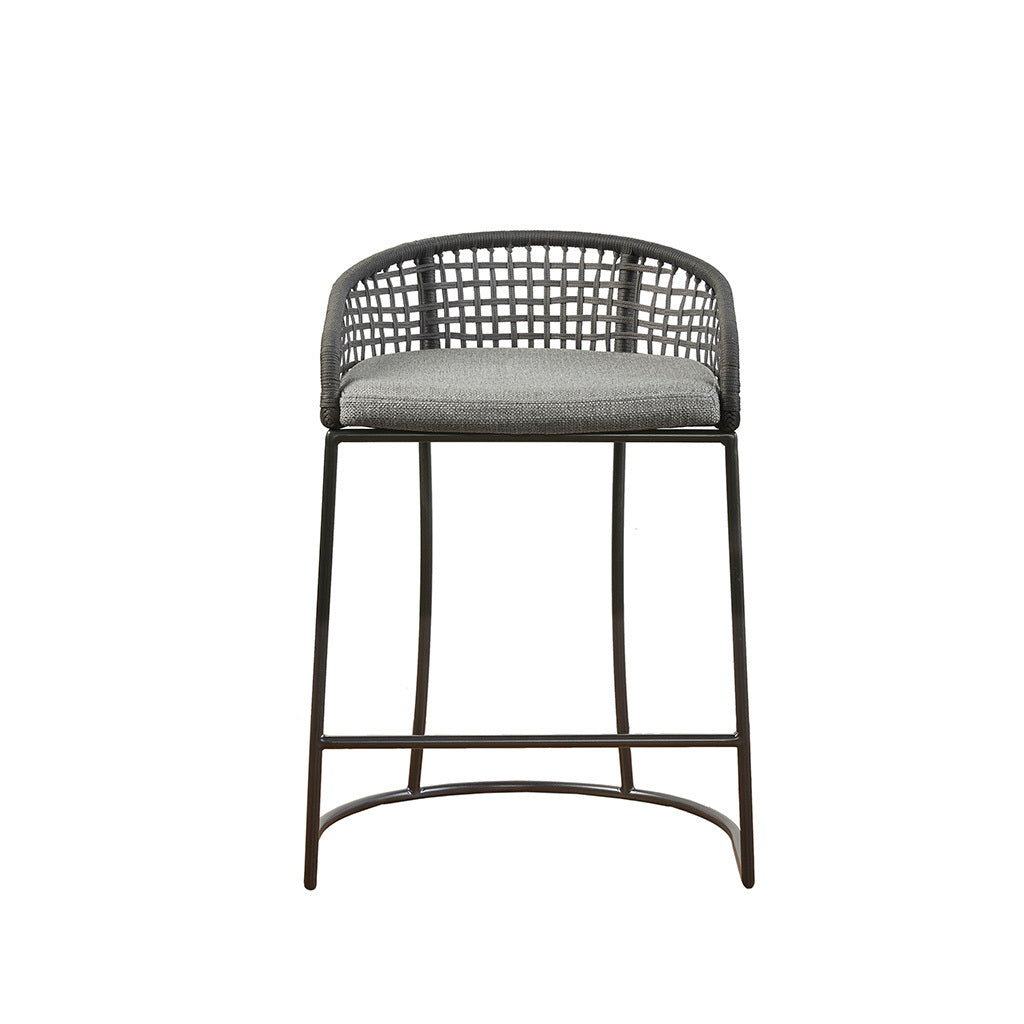 Hermosa Woven Counter Stool 25" - Dark Gray