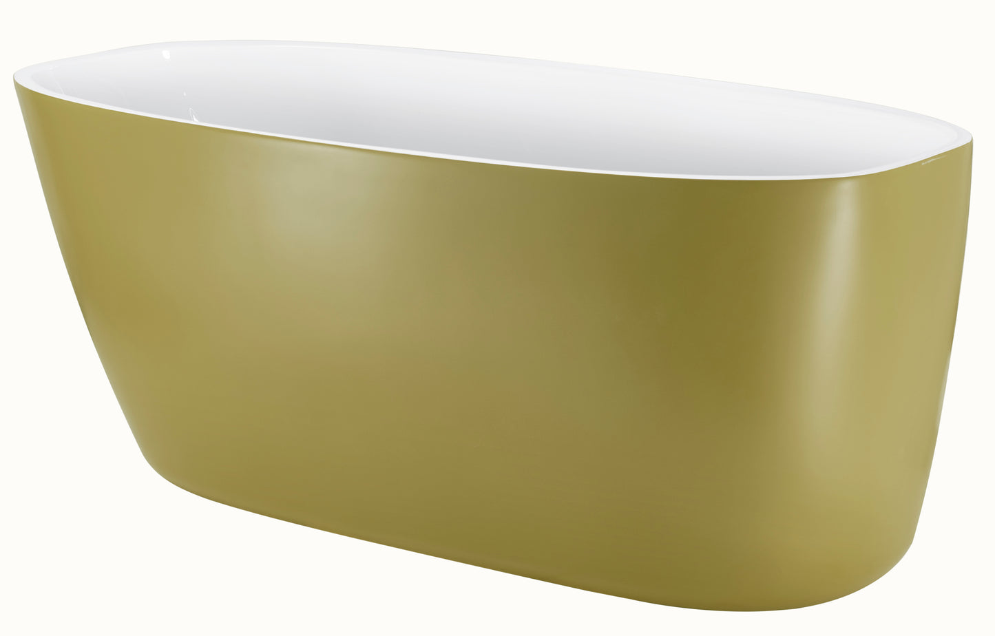 Elara 63" Acrylic Freestanding Soaking Bathtub  - Yellow