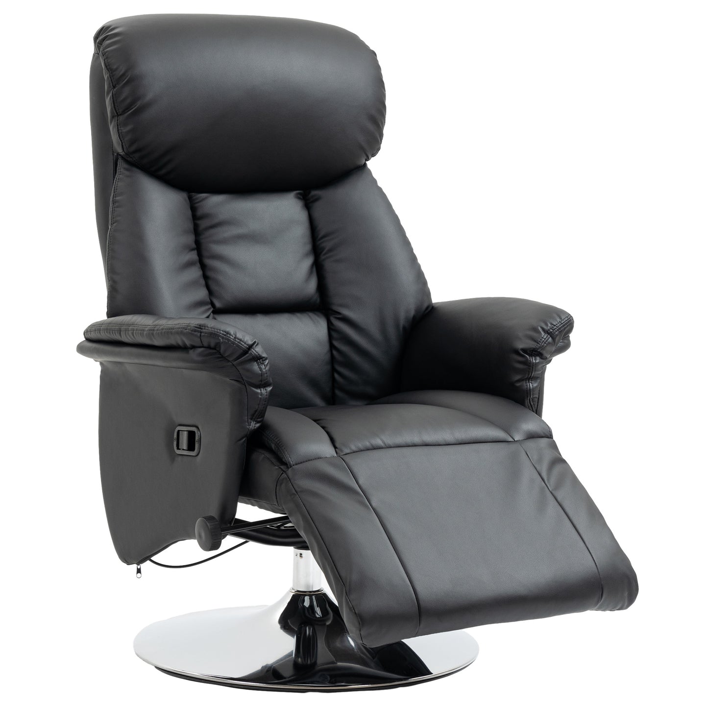 Sana Adjustable Manual Recliner Chair with Footrest - Black