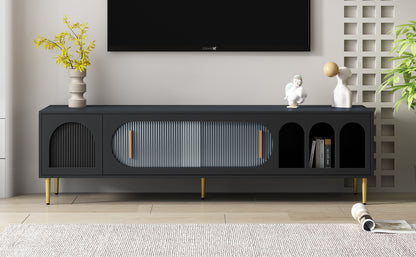 Jona TV Stand Entertainment Center - Black