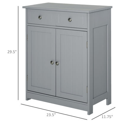 kleankin Bathroom Floor Cabinet - Gray