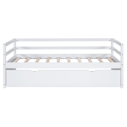 Zim Twin Size Daybed with Twin Size Trundle - White