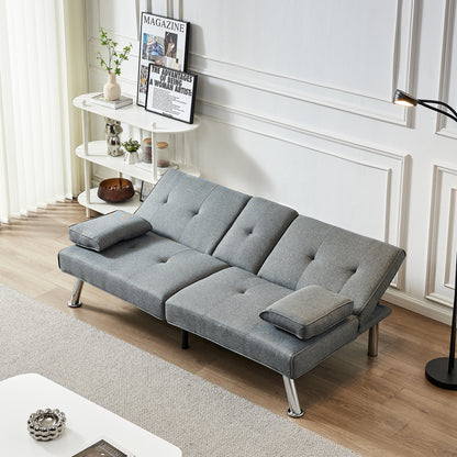 Jax Convertible Fabric Sofa Bed  - Grey