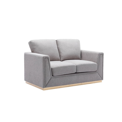 Valin Gray Linen Loveseat