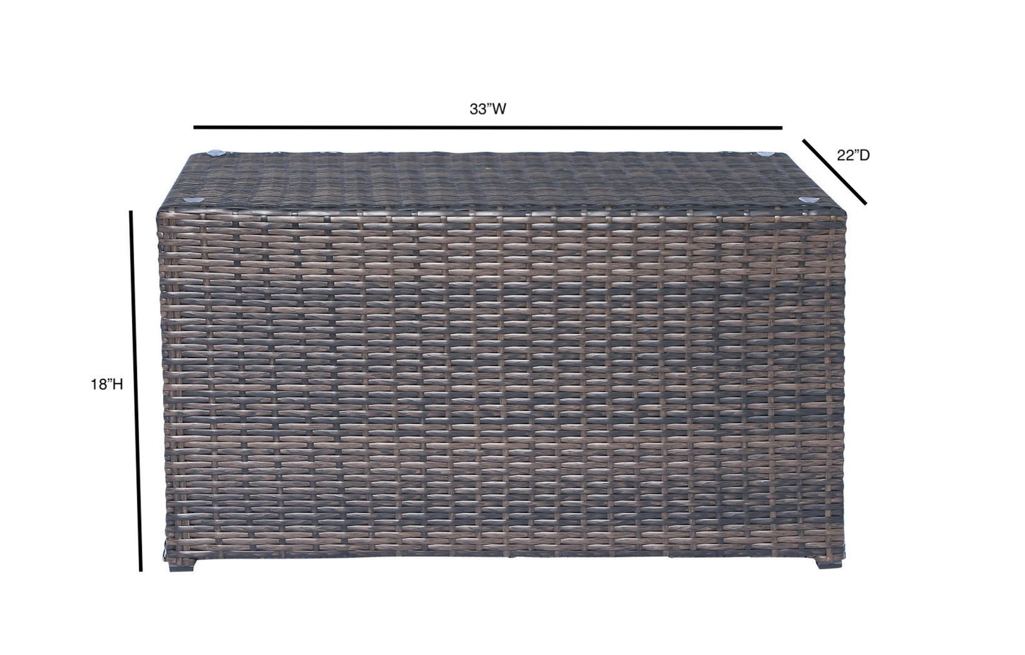 Santika Outdoor Wicker Coffee Table - Brown