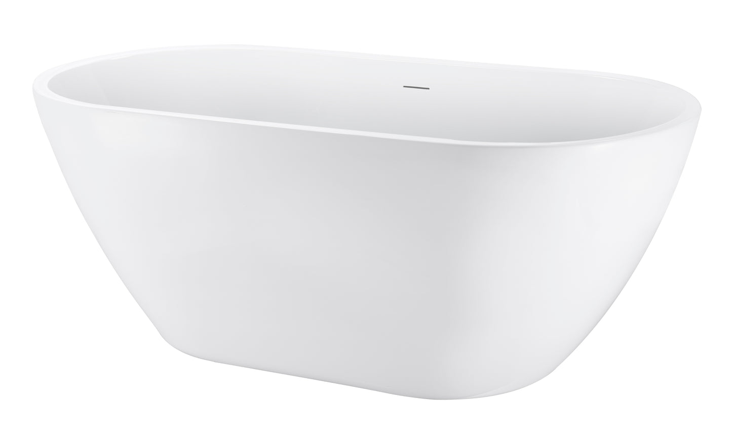 Maya 62" Acrylic Freestanding Soaking Bathtub  - White