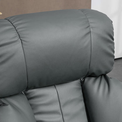 Harvey 360° Swivel Massage Recliner Chair with Ottoman - Gray