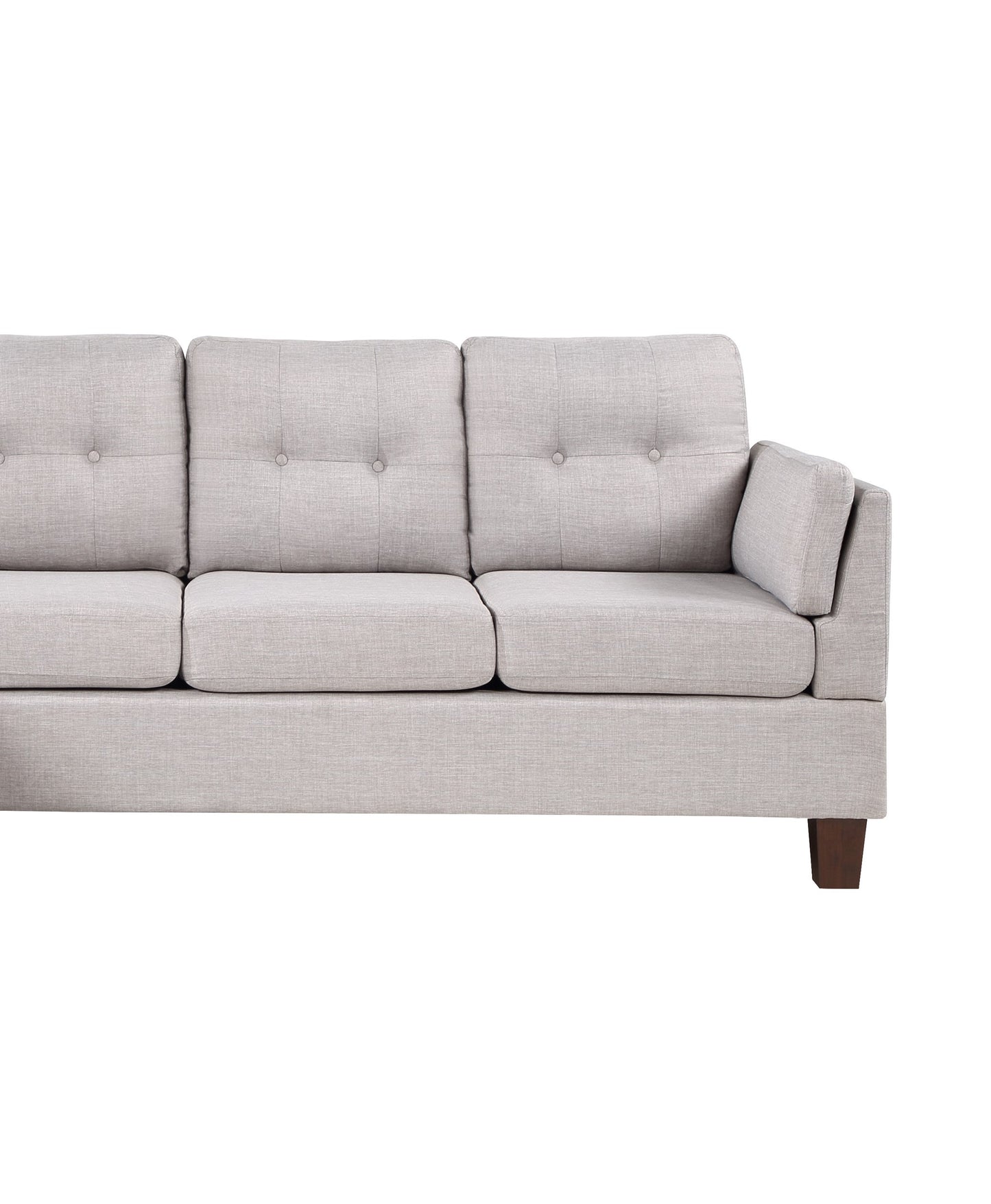 Dalia Linen Modern Sectional Sofa with Left Facing Chaise - Light Gray