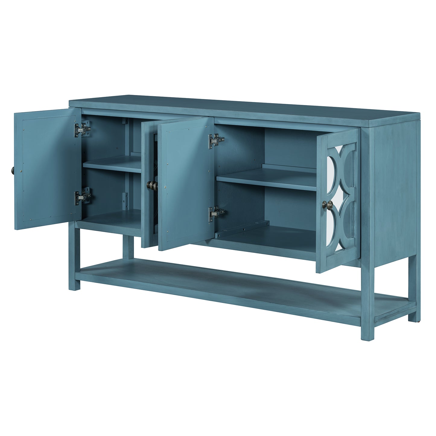 Stasia Sideboard Buffet with Mirrored Doors - Navy Blue