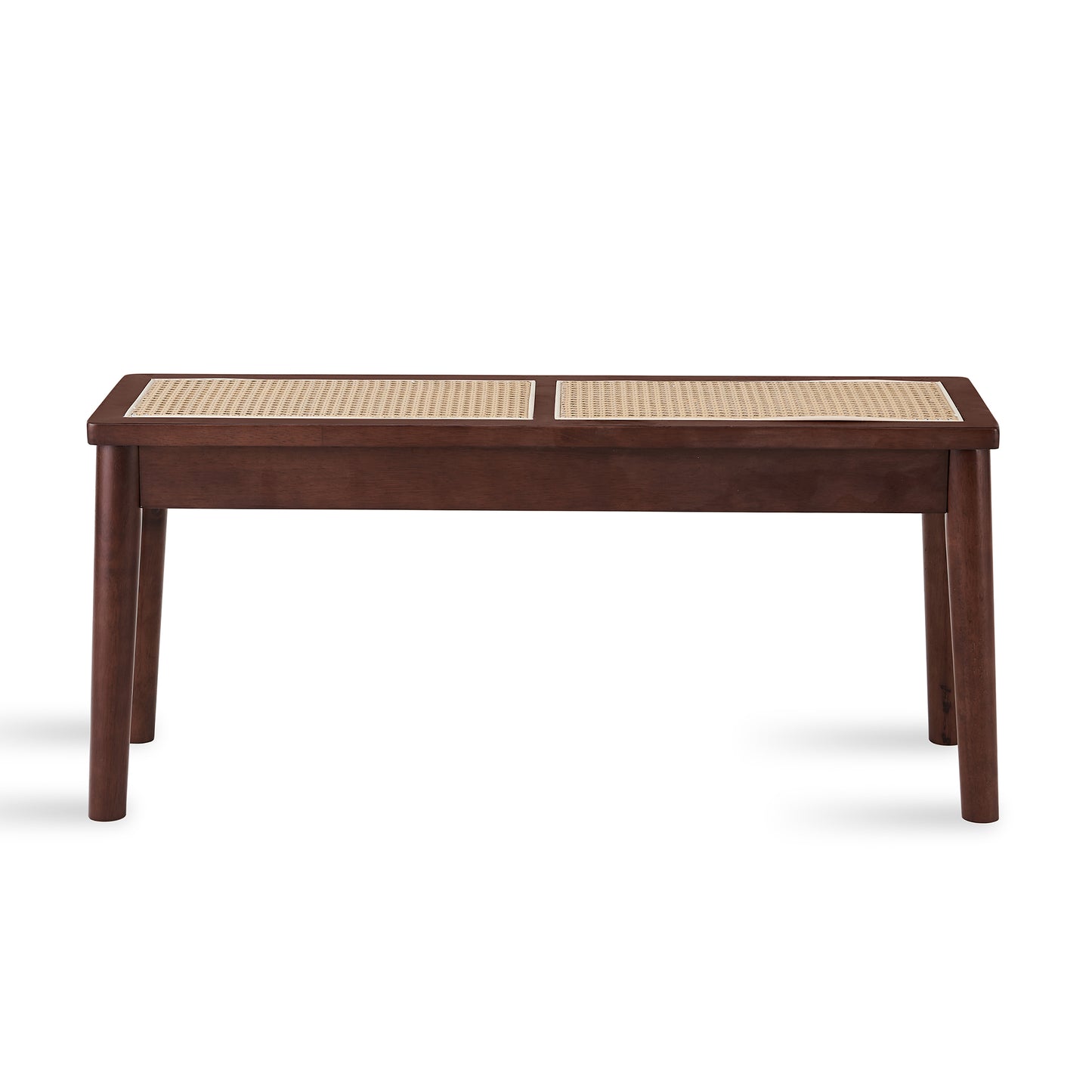 Cantu Hand Woven Cane Wood Bench