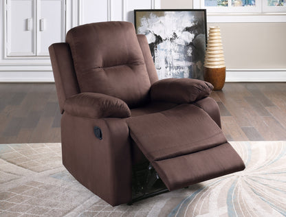 Freda Microfiber Motion Recliner - Chocolate