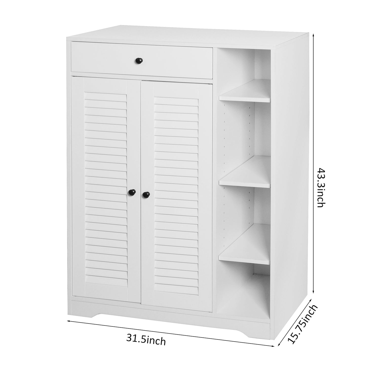 Trevor Shoe Storage Cabinet - White