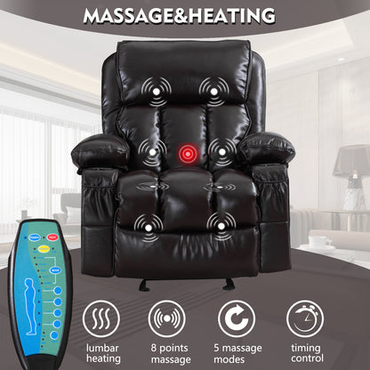 Ravi Heating massage Recliner Chair - Brown