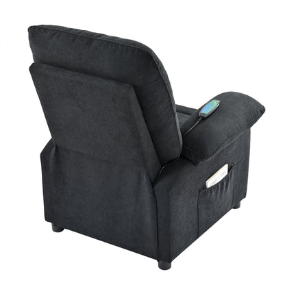 Aston Recliner Chair with Message and Heater - Black