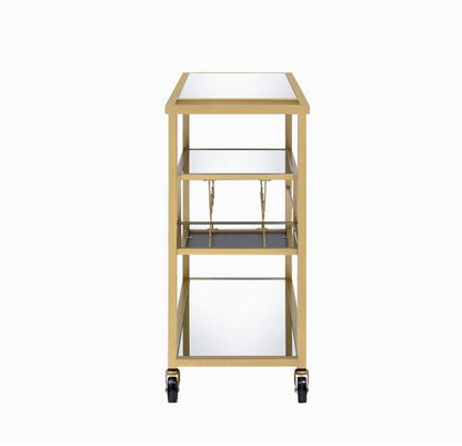 Champagne Serving Cart & Mirror