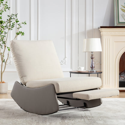 Stella Modern Rocking Chair Recliner - Gray+Beige