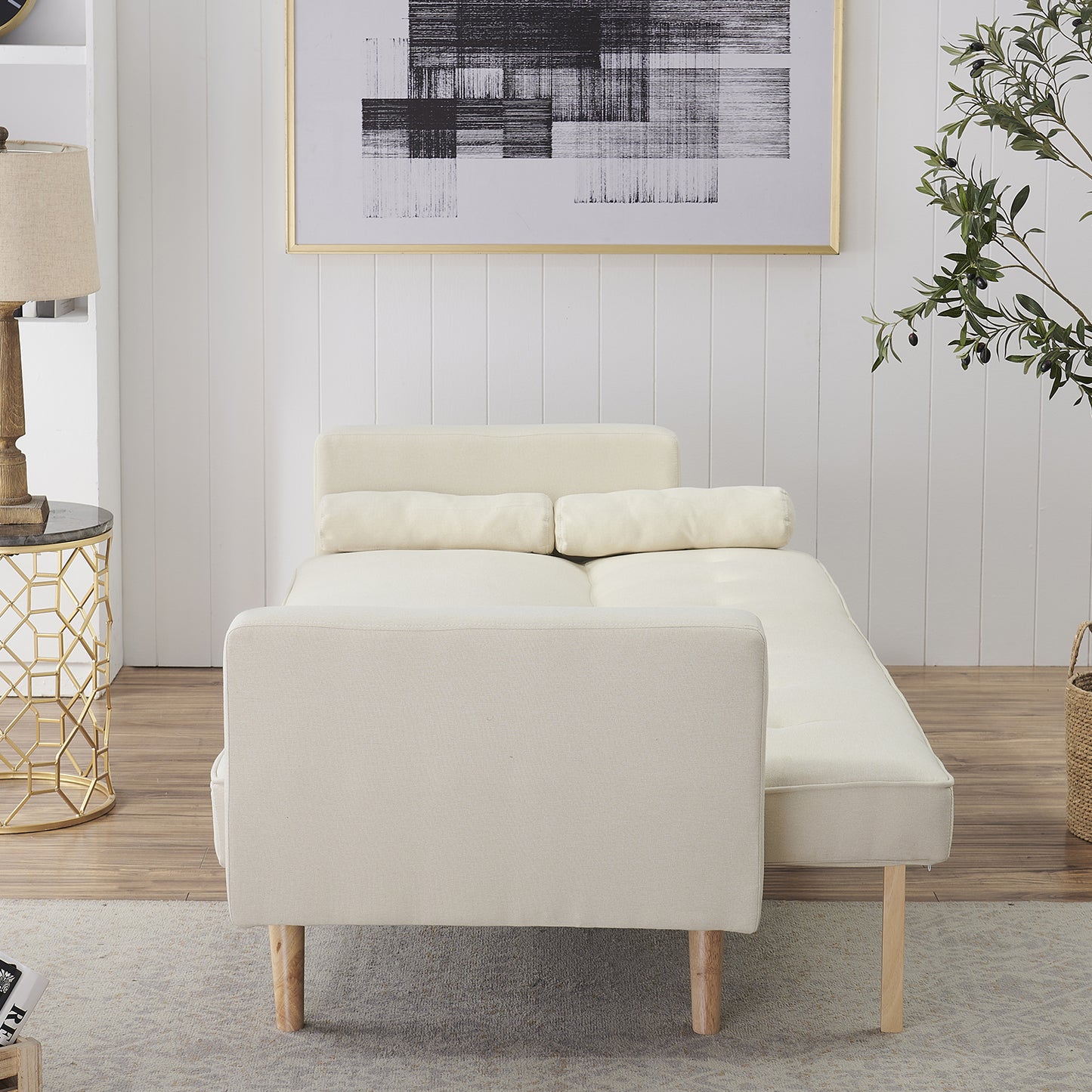 Tao Double Corner Folding Sofa Bed - Beige