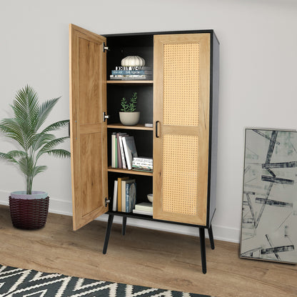 Nix Rattan Doors Storage Cabinet