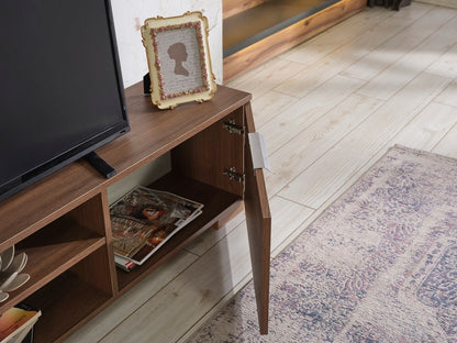 April Mid Century Modern TV Stand - Walnut