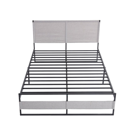 Ovi Queen Size Metal Bed Frame - Gray