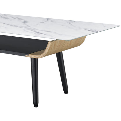 Valor Coffee Table White Marble Texture Top